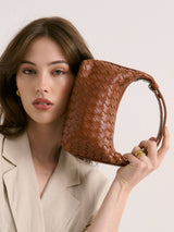 Cleo Woven Handbag in Tan-House of Holabox