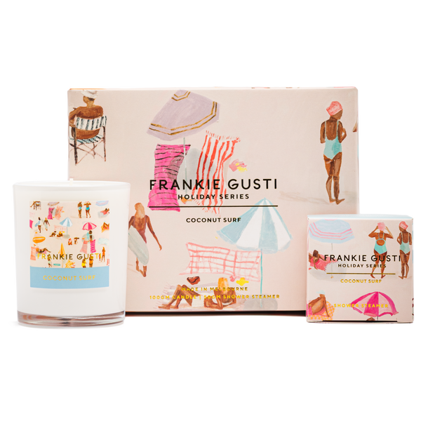 ‘Frankie Gusti’ Holiday Series Candle and Steamer Duo - Coconut Surf