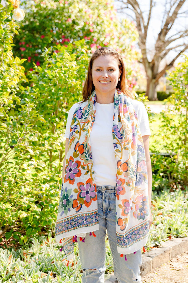 Bella Floral Lightweight Scarf