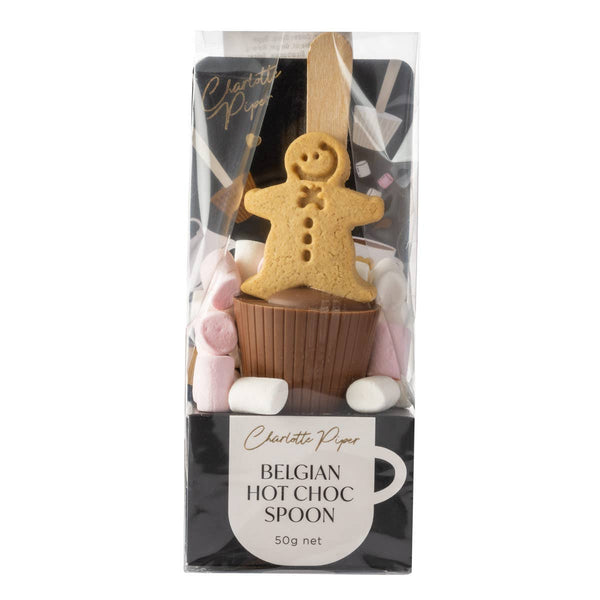 'Charlotte Piper' Hot Chocolate Gingerbread Man Spoon Milk