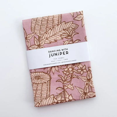 ‘Dancing With Juniper’ Flax Linen Teatowels - Assorted – Wildflower