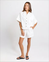 Dawn Denim Shirt - White -House of Holabox