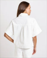 Dawn Denim Shirt - White -House of Holabox