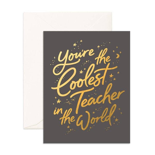 'Fox and Fallow' Coolest Teacher Bohemia Greeting Card