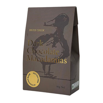 'Duck Creek Macadamias' Dark Chocolate Macadamias 80g