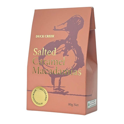 'Duck Creek Macadamias' Salted Caramel Chocolate Macadamias 80g