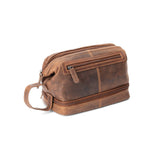 ‘Greenwood Leather’ Leather Toiletry Bag Napier - Sandel