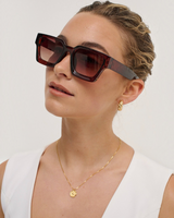 Angels Whisper Accessories - L&S Jury Rectangular Sunglasses in Brown -House of Holabox