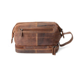 ‘Greenwood Leather’ Leather Toiletry Bag Napier - Sandel