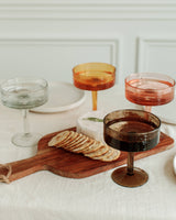 ‘Creative Woman’ Handblown Hammered Coupe Cocktail Glass Set