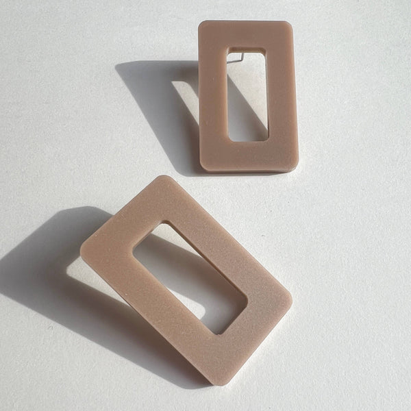 Rectangle Statement Studs Earrings