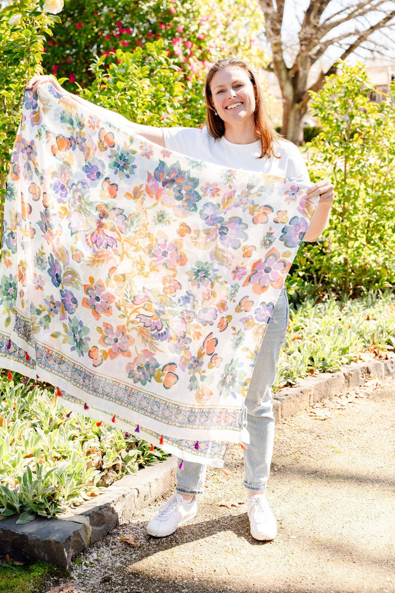 Bella Floral Lightweight Scarf