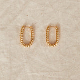 ‘Feather And Noise’ Jordan Gold Earrings-House of Holabox
