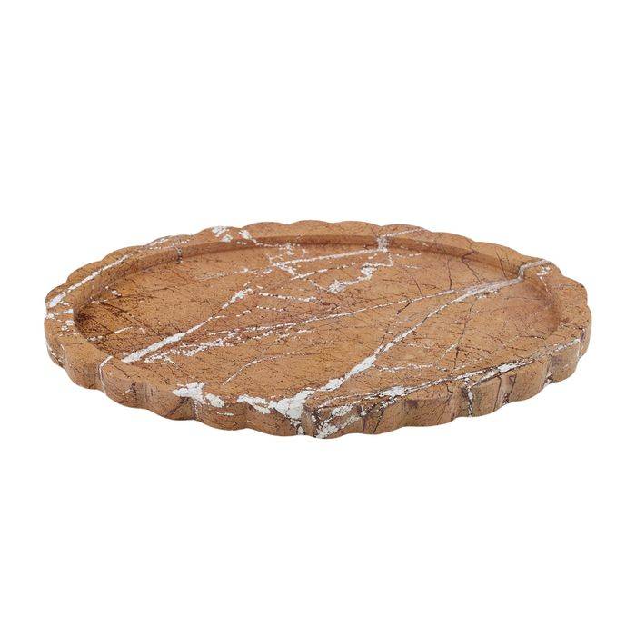 Florence Marble Tray Brown