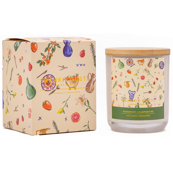 'Frankie Gusti' Rosemary and Clementine - Artist Series Candle