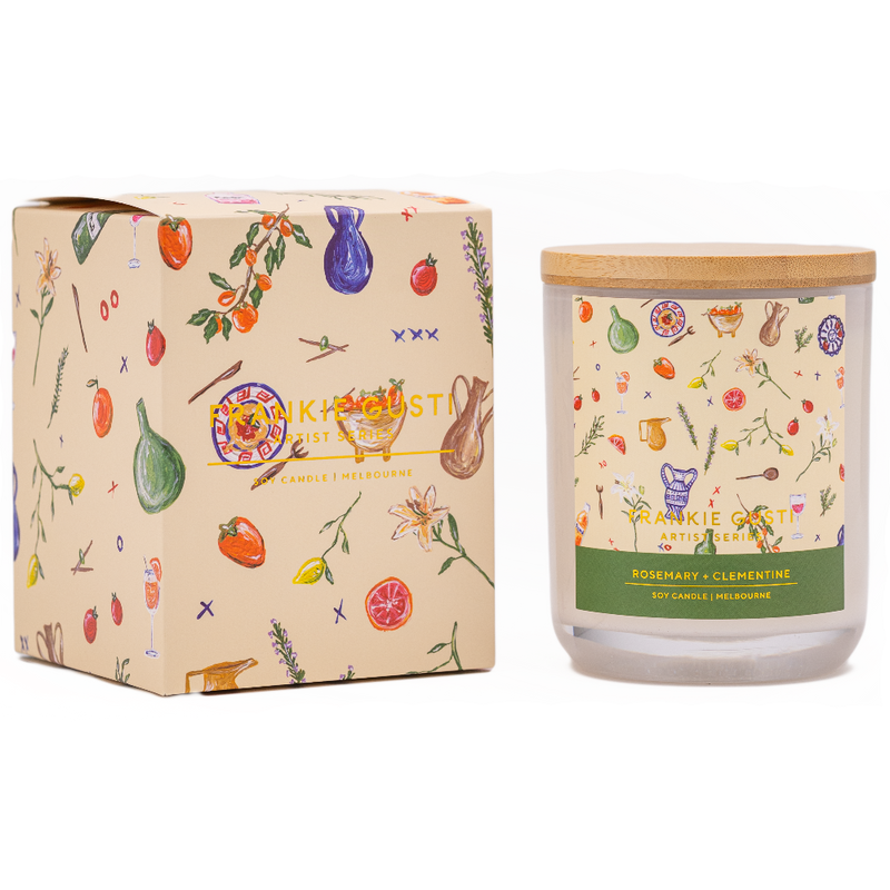 'Frankie Gusti' Rosemary and Clementine - Artist Series Candle