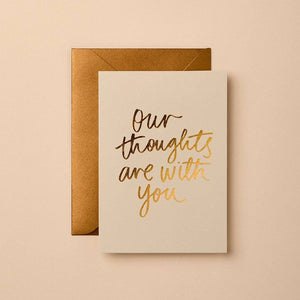 ‘Gabrielle & Celine’ Greeting Card - Our Thoughts Are With You