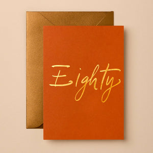 Eighty Birthday Card Greeting Card