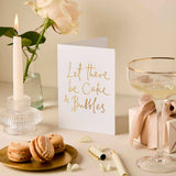 ‘Gabrille & Celine’ Let There Be Cake & Bubbles Greeting Card Luxury Foil-House of Holabox