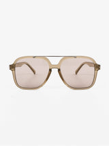 Giselle Aviator Sunglasses - Clear Grey-House of Holabox