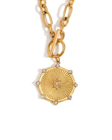 ‘Greenwood Designs’ Elle Gold Fob Chain With Diamante Pendant-House of Holabox