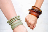 ‘Greenwood Designs’ Geo Resin Stacking Bangles - Assorted Colours-House of Holabox