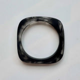 ‘Greenwood Designs’ Geo Resin Stacking Bangles - Assorted Colours-Black-House of Holabox