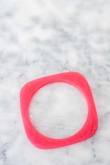 ‘Greenwood Designs’ Geo Resin Stacking Bangles - Assorted Colours-Hot Pink-House of Holabox