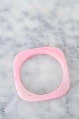‘Greenwood Designs’ Geo Resin Stacking Bangles - Assorted Colours-Light Pink-House of Holabox