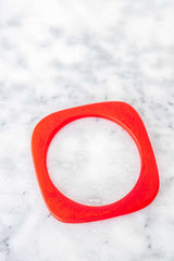 ‘Greenwood Designs’ Geo Resin Stacking Bangles - Assorted Colours-Red-House of Holabox