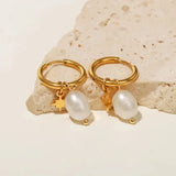 ‘Greenwood Designs’ Livy Freshwater Pearl Earrings-House of Holabox