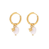 ‘Greenwood Designs’ Livy Freshwater Pearl Earrings-House of Holabox