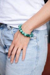 ‘Greenwood Designs’ Rock Bracelets - Assorted Colours-Emerald Marble-House of Holabox
