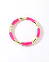 ‘Greenwood Designs’ Stacking Bangles - Assorted-Gold Tubey Hot Pink-House of Holabox