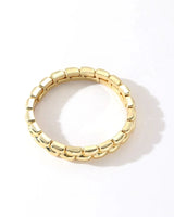 ‘Greenwood Designs’ Stacking Bangles - Assorted-Linked Up Gold-House of Holabox