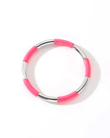 ‘Greenwood Designs’ Stacking Bangles - Assorted-Silver Tubey Coral-House of Holabox