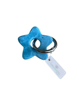 Greenwood Designs star resin keyrings in assorted colours with silver and gold hardware