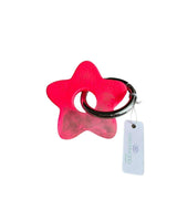 Greenwood Designs star-shaped resin keyrings in assorted bright, pastel, and neutral colors with silver and gold hardware