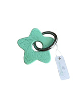 Greenwood Designs star resin keyrings in assorted colors with silver and gold hardware