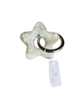 Greenwood Designs star resin keyrings in assorted colours with silver and gold hardware
