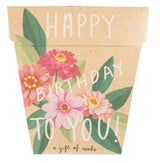 Happy Birthday Zinnia Gift of Seeds (Australia Only)-House of Holabox