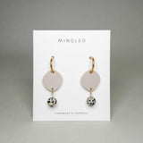 Haven Huggie Dangle Earrings - Ivory Beige-House of Holabox