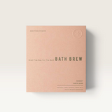 House of Holabox Addition Studio Sunday Soak bath brew tea bag in a minimalist peach-coloured cardboard box