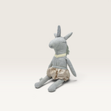 House of Holabox And the Little Dog Laughed Alice Unicorn plush toy in grey wool with a shimmering gold bubble skirt.
