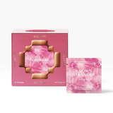 House of Holabox Known Stranger Berrylicious tea box and individual sachet with pink floral design