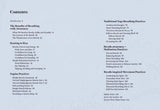House of Holabox Breathe book contents page listing yoga and meditation breathwork techniques and chapter titles