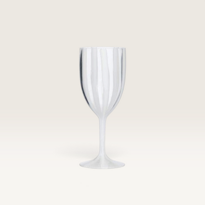 Cabana Acrylic Wine Glass White