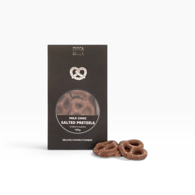 Chocamama Milk Chocolate Salted Pretzels – 100g