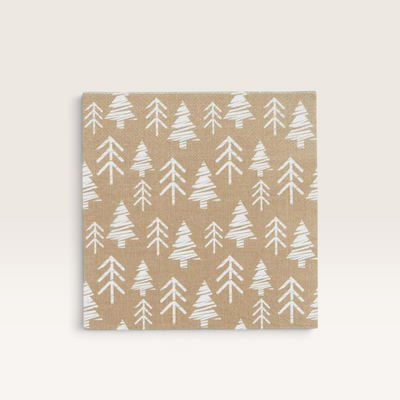 Xmas Trees Paper Napkins (20 pack) - Nat/Wht