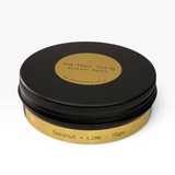 House of Holabox The Peel Thing coconut and lime artisan cocktail salt rim in a black 70g tin with gold labels.
